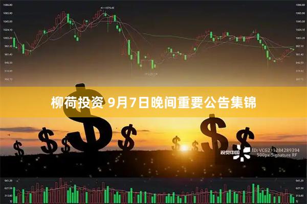 柳荷投资 9月7日晚间重要公告集锦