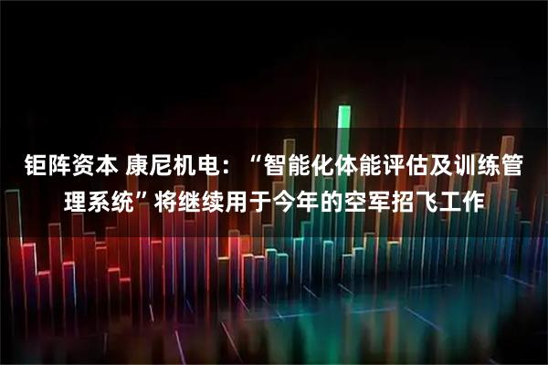 钜阵资本 康尼机电：“智能化体能评估及训练管理系统”将继续用于今年的空军招飞工作